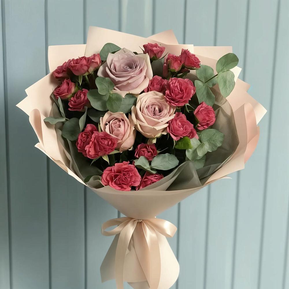 Букет цветов из: Гвоздики и Розы в Усть-Кишерть