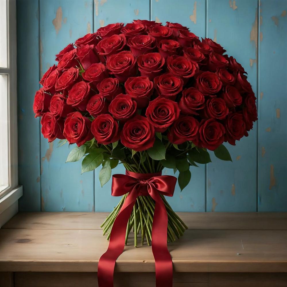 Букет Красные розы Блэк Меджик в Усть-Кишерть