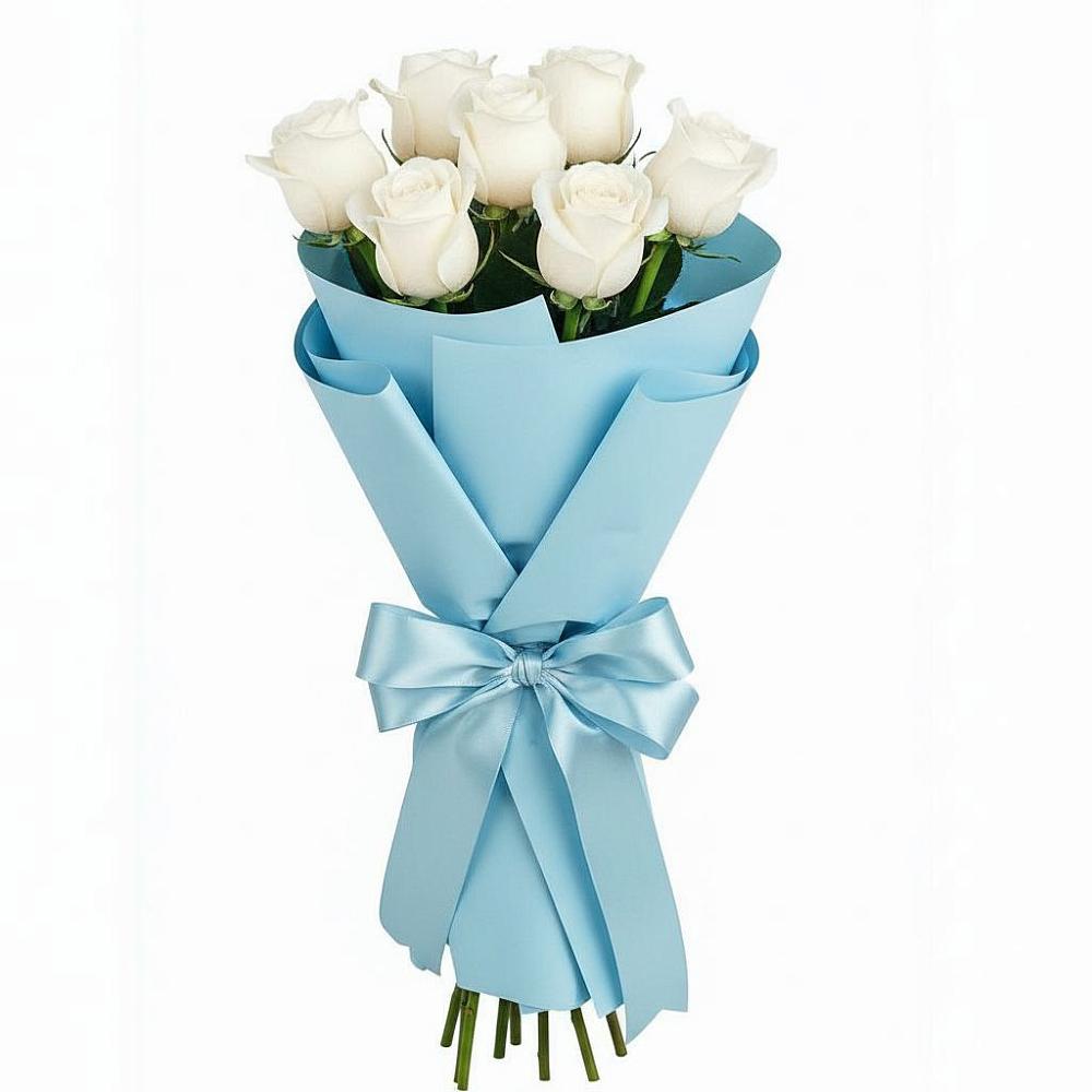 Букет 7 белых роз Проуд в Усть-Кишерть