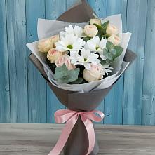 Букет цветов из:  Хризантемы и Розы в Усть-Кишерть