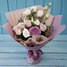 Букет цветов из:  Розы и Лизиантусы в Усть-Кишерть