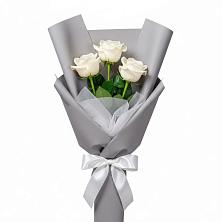 Букет 3 белые розы в Усть-Кишерть