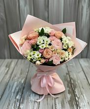 Букет цветов из:  Гвоздики, Розы и Хризантемы в Усть-Кишерть