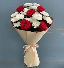 Букет цветов из:  Розы и Хризантемы #REPLACE_PRED# Усть-Кишерть