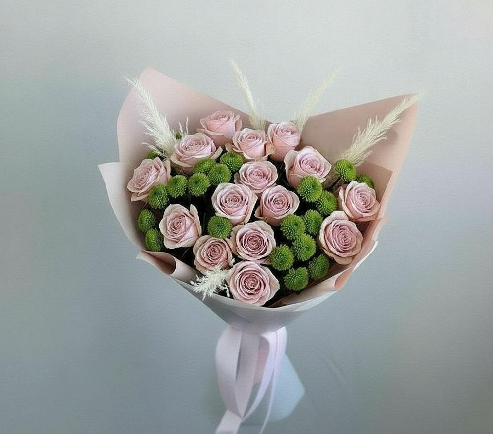 Букет цветов из: Розы и Хризантемы в Усть-Кишерть