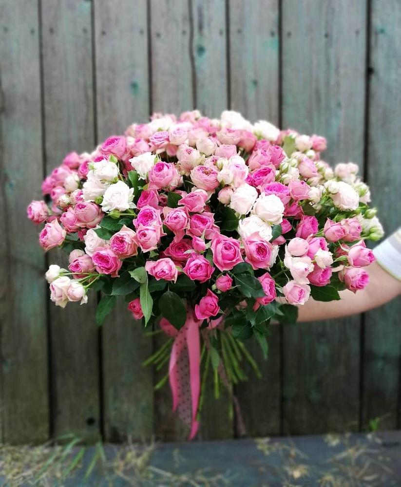 Букет Розовые кустовые розы Натали и Лав Лидия в Усть-Кишерть