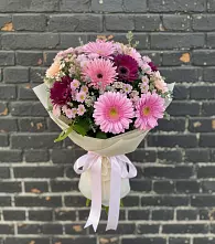 Букет цветов из:  Герберы и Хризантемы в Усть-Кишерть