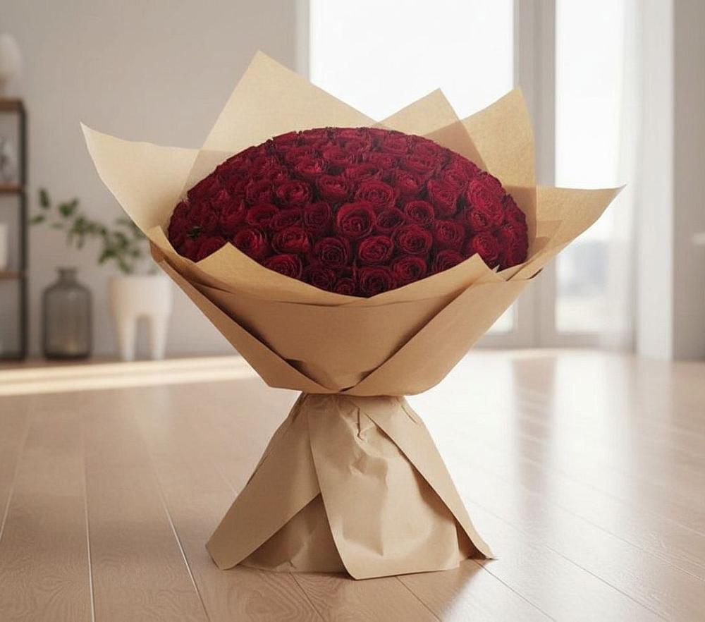 Букет 101 Красная роза в Усть-Кишерть