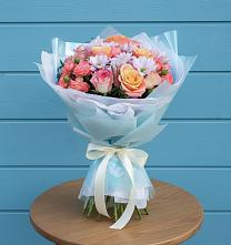 Букет цветов из:  Хризантемы и Розы в Усть-Кишерть