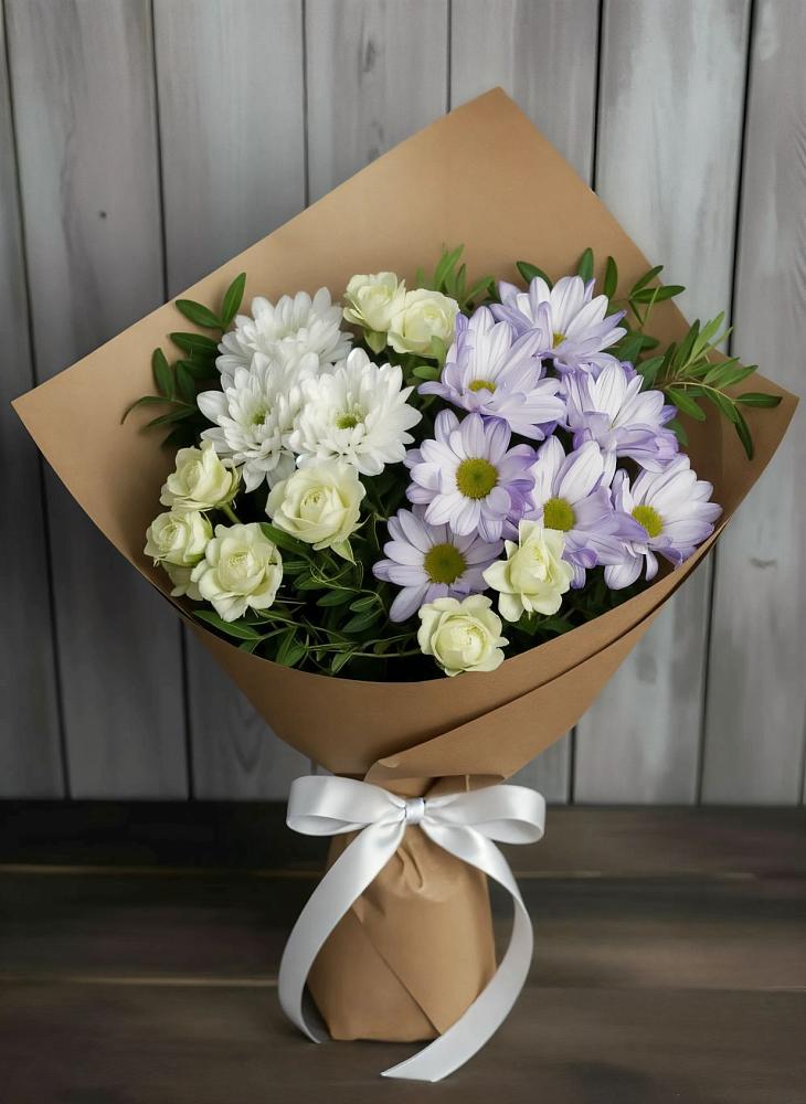 Букет цветов из: Хризантемы и Розы в Усть-Кишерть